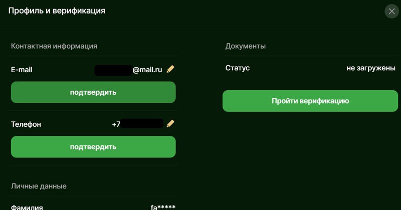 Профиль игрока